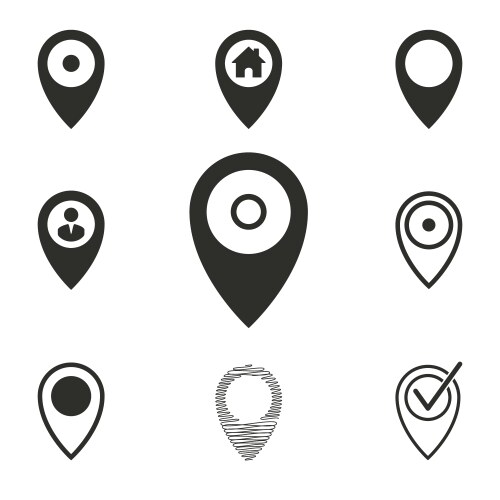 Map location icon white background Royalty Free Vector Image