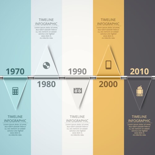 Timeline infographic vector image