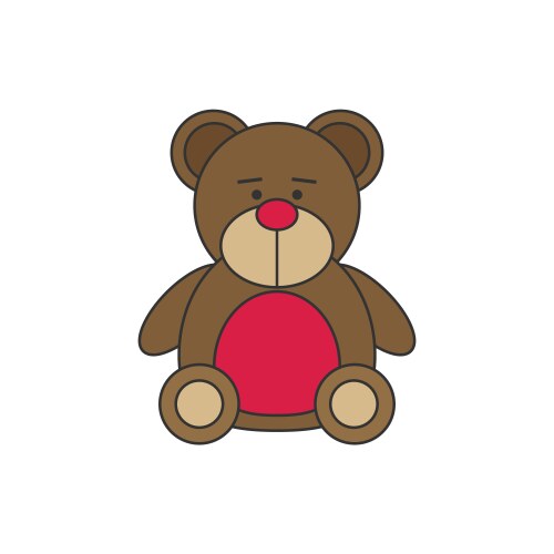 Kid toy bear Royalty Free Vector Image - VectorStock