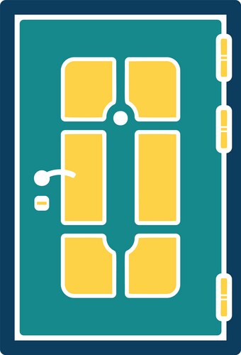 Apartments door icon vector image