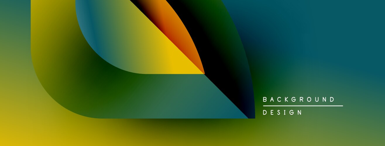 Abstract gradient shapes overlap creating dynamic vector image