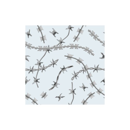 barbed wire pattern barriers for prisons steel vector