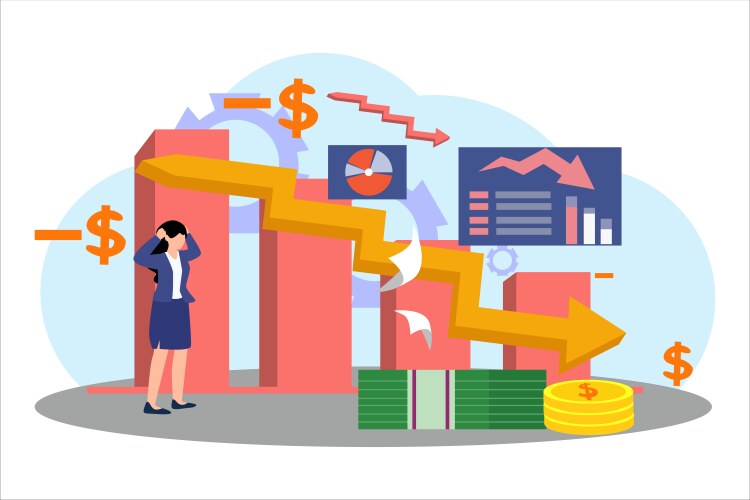 Business flat design Royalty Free Vector Image