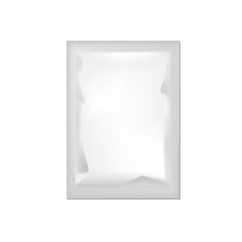 Realistic flow pack front view isolated on white Vector Image