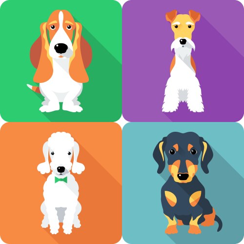 Set of dogs Royalty Free Vector Image - VectorStock