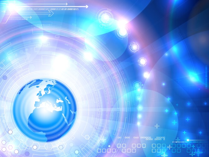 Light blue globe Royalty Free Vector Image - VectorStock