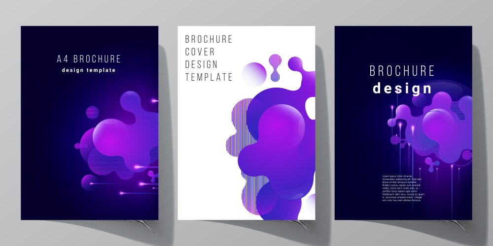 layout a4 format modern cover vector image