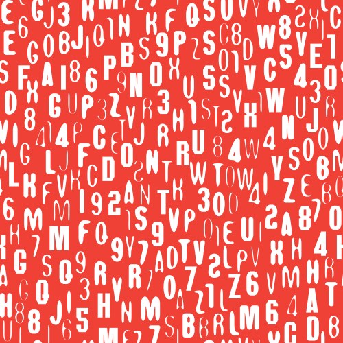 Seamless pattern with a font consisting of dots vector image