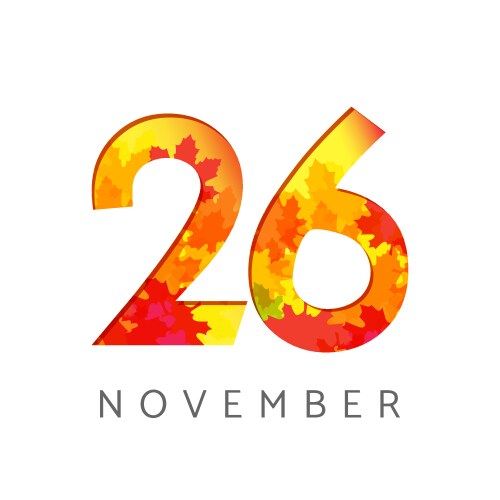 26 autumn logo vector