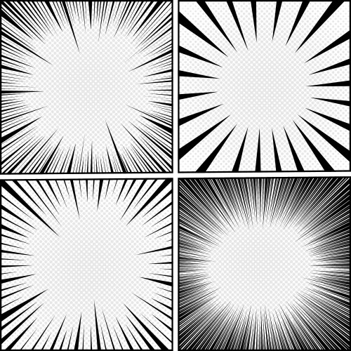 Comic monochrome explosive composition vector image