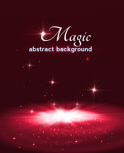 magic stage background with smoke and stars vector image