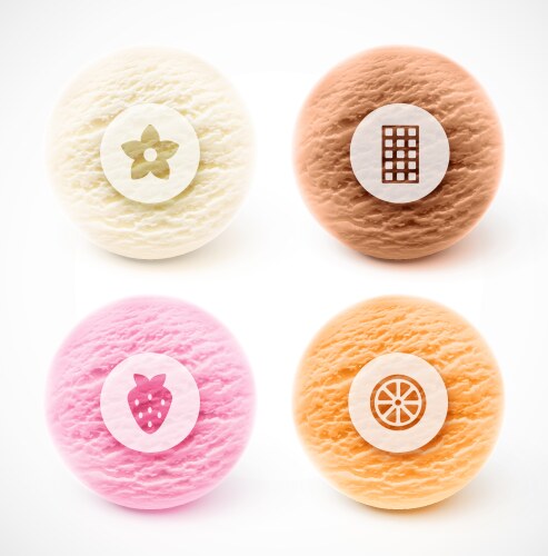 Colorful Ice Cream Scoop Vector Image