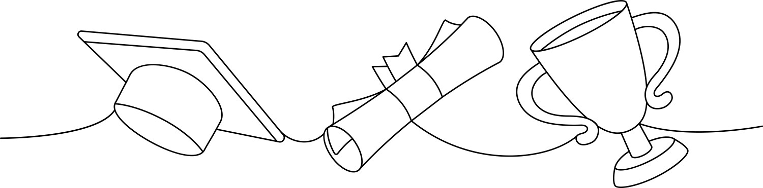 School accessories back to one line Vector Image