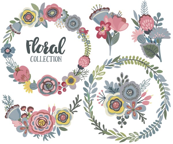 Floral Design Elements Royalty Free Vector Image Floral Design Elements Royalty Free Vector Image