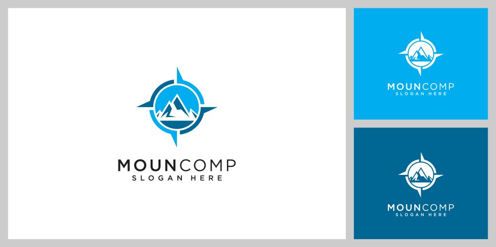 Compass logo design template Royalty Free Vector Image