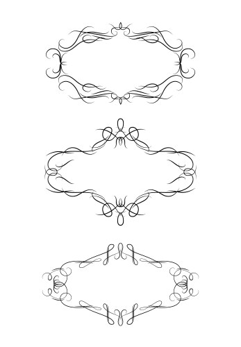 Calligraphic decorative elements Royalty Free Vector Image