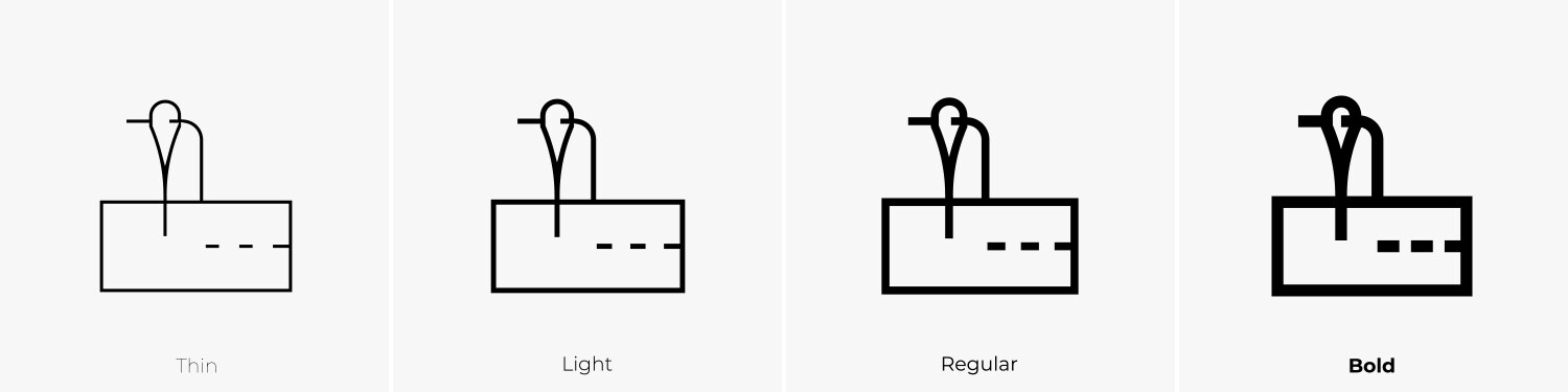 Chinese dress icon thin light regular and bold Vector Image