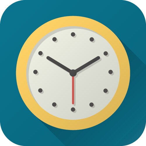 Flat icon toy analog clock vector image