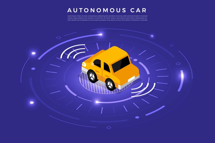 Smart automotive technology in futuristic style Vector Image