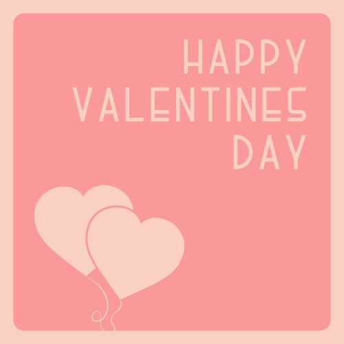 Happy valentines day cute background with balloon vector image