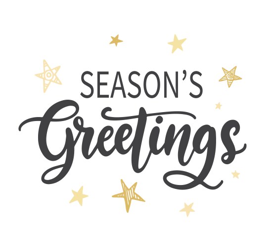 Festive Seasons Greetings Quote Vector Image