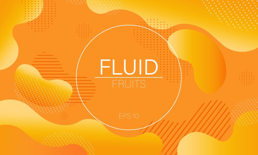 Fluid dynamic bubble design circle with colorful vector image