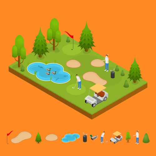 Golf course Vector Images & Graphics for Commercial Use | VectorStock