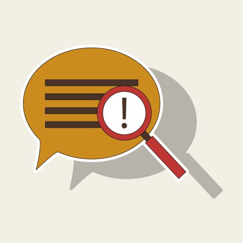 Sticker instagram comment icon message sign post vector image