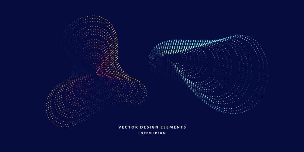 Abstract background with dynamic waves vector image