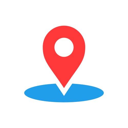 Map pointer in flat style gps navigation mark vector image