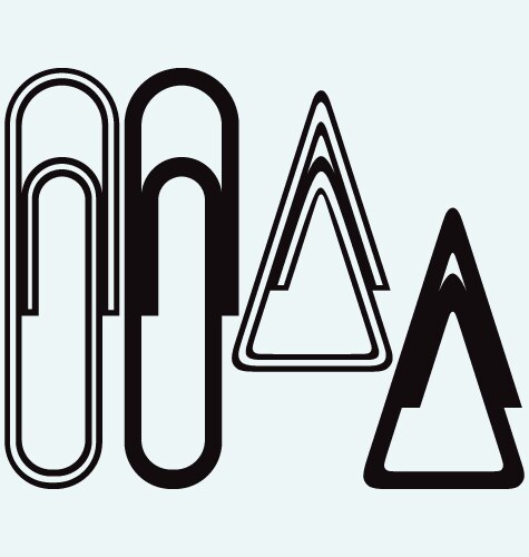 Red paper clip Royalty Free Vector Image - VectorStock