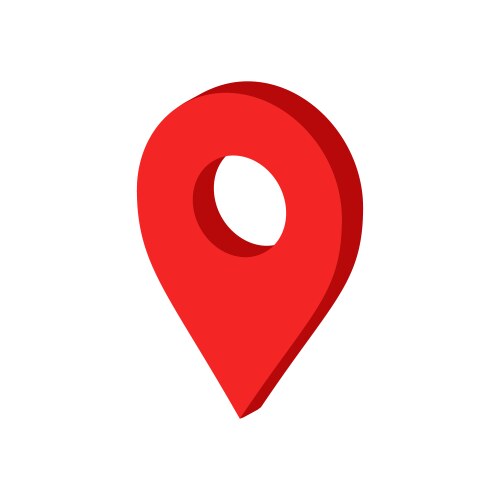 3d map pointer in flat style gps navigation mark vector image