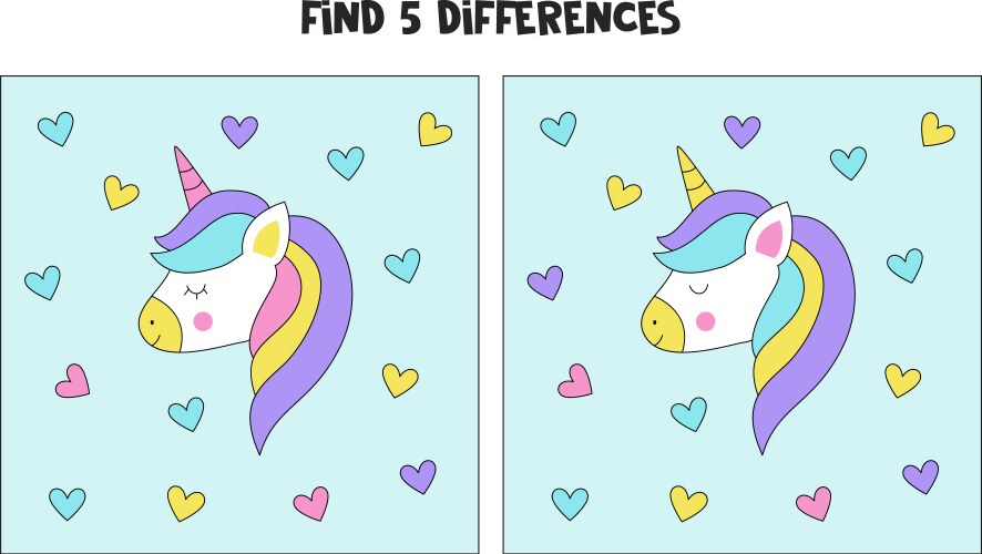 Find 5 Differences Vector Images (over 140)