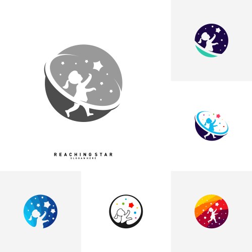 Star Logo Templates - Reach for the Sky Vector Image