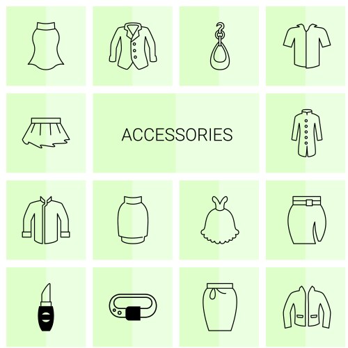 Accessories icons (36232365) – Free Vector | VectorStock
