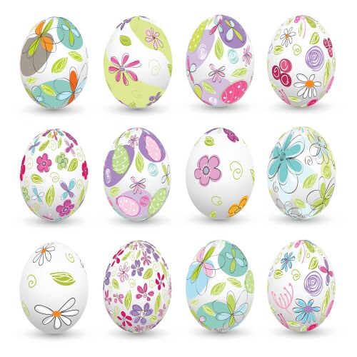 Colorful Easter Egg Pattern Vector Image