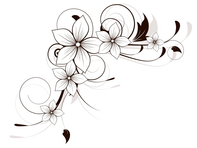 Spring Swirl Swirling floral pattern Royalty Free Vector Image