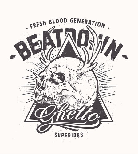 Skull print Vector Image