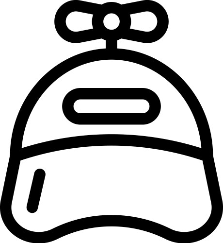 Line icon style drawing of a baseball cap Vector Image