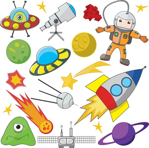 Cartoon astronaut giving thumbs up Royalty Free Vector Image