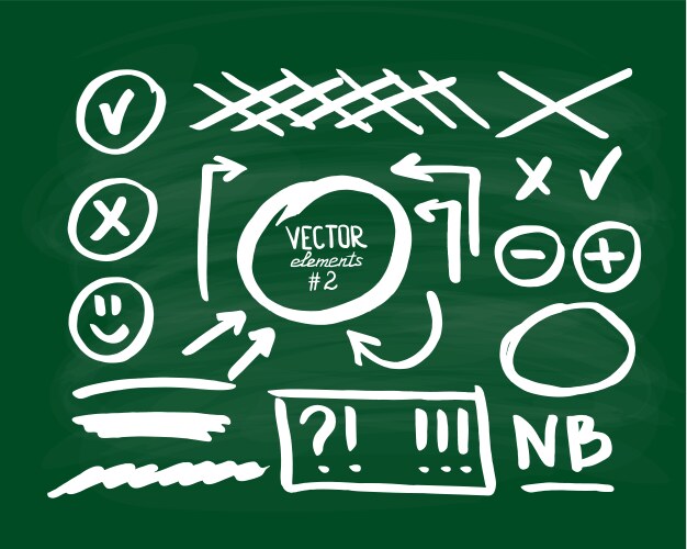 Set of correction and highlight elements part 2 vector image