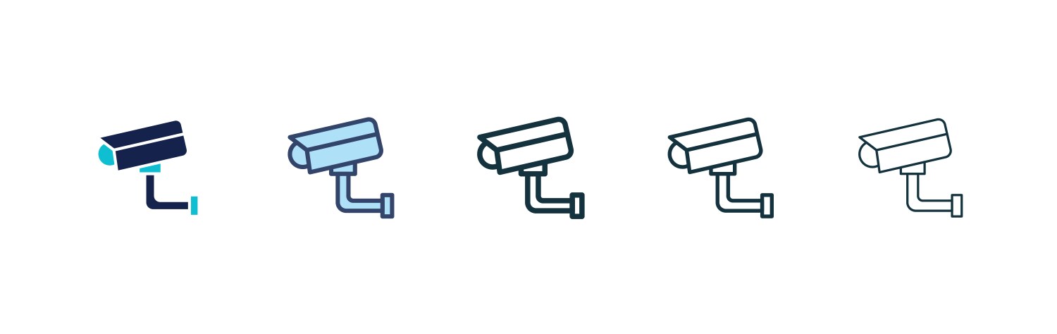 Cctv icon set Royalty Free Vector Image - VectorStock