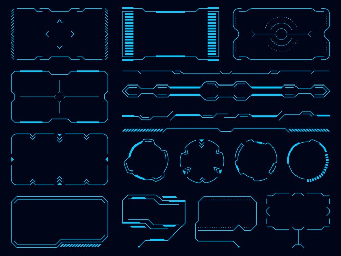 Target Vector Svg Cybernetic UI Frames & Elements β Royalty-Free Vector | VectorStock