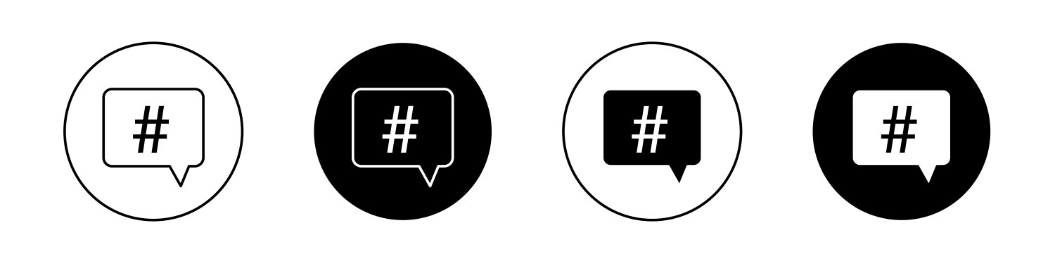Hashtag Icon Vector Images (over 7,800)