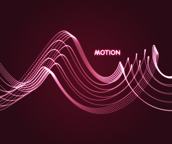 Wavy background array with dynamic particles vector image