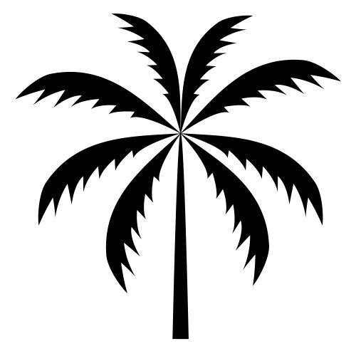 Palm Tree Silhouettes Vector Image