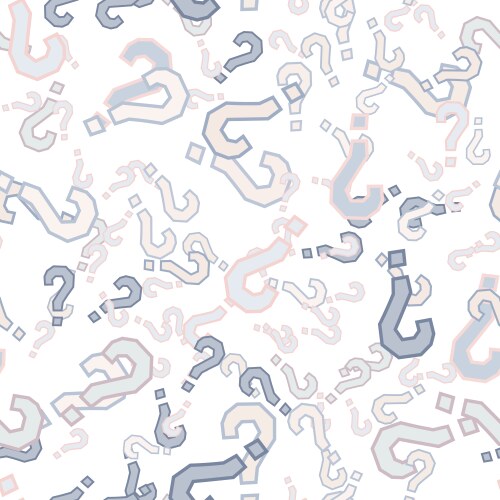 Quiz seamless pattern question marks doubt faq vector image