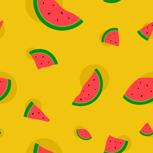 Fruit seamless pattern watermelon halves Vector Image