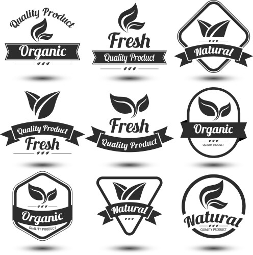 Eco logos set Royalty Free Vector Image - VectorStock