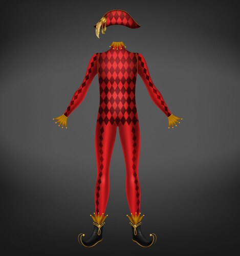 Venetian Harlequin Costume Vector Image